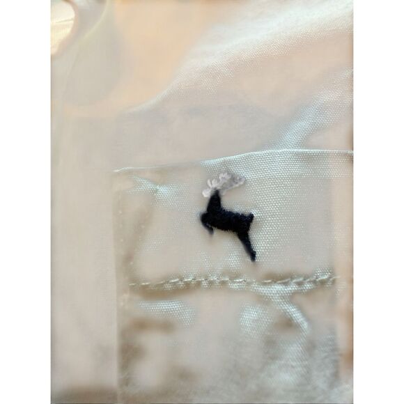 Gymboree long sleeve button down white reindeer boys sz 2T - Picture 5 of 6